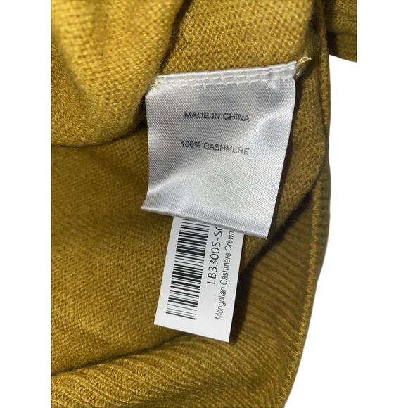 NWT Quince Sweater Womens Large Yellow Mongolian Cashmere Spicy Mustard - Picture 4 of 5